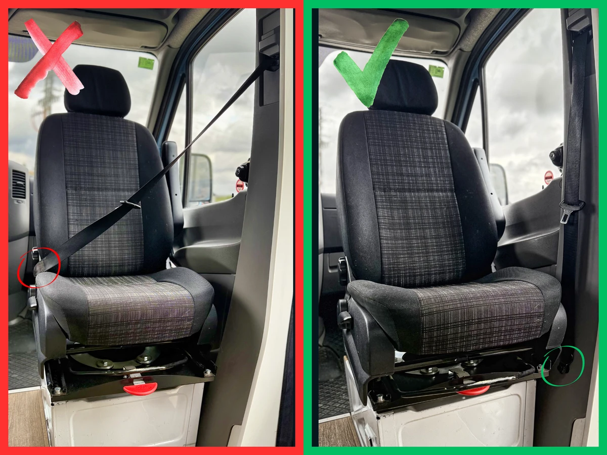 cinturon asiento giratorio mercedes sprinter